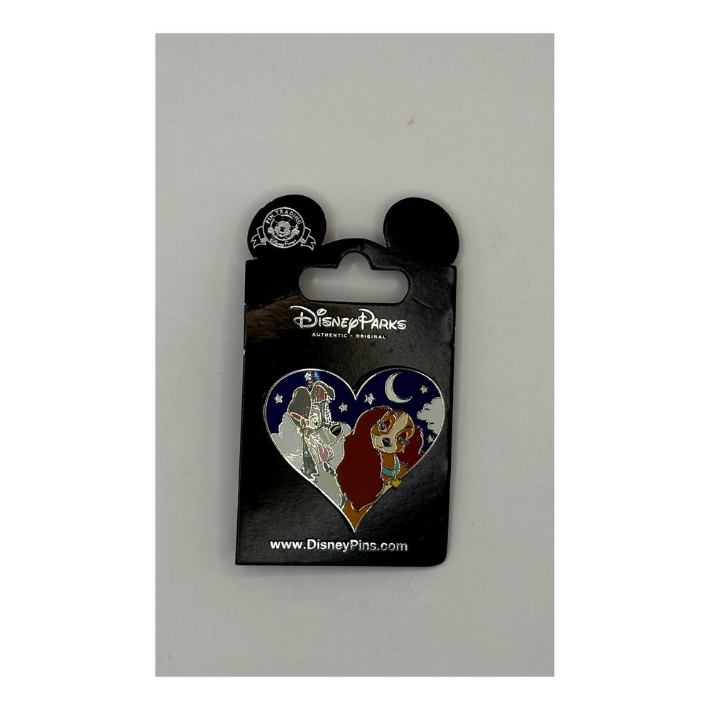Disney Parks Lady and the Tramp Starry Night Heart Pin 2015 NWT